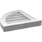 Ekena Millwork Quarter Round Top Left Surface Mount PVC Gable Vent w/ 2"W x 2"P Brickmould Sill Frame, 14"W x 18"H GVPQL14X1803SN - alternate 3